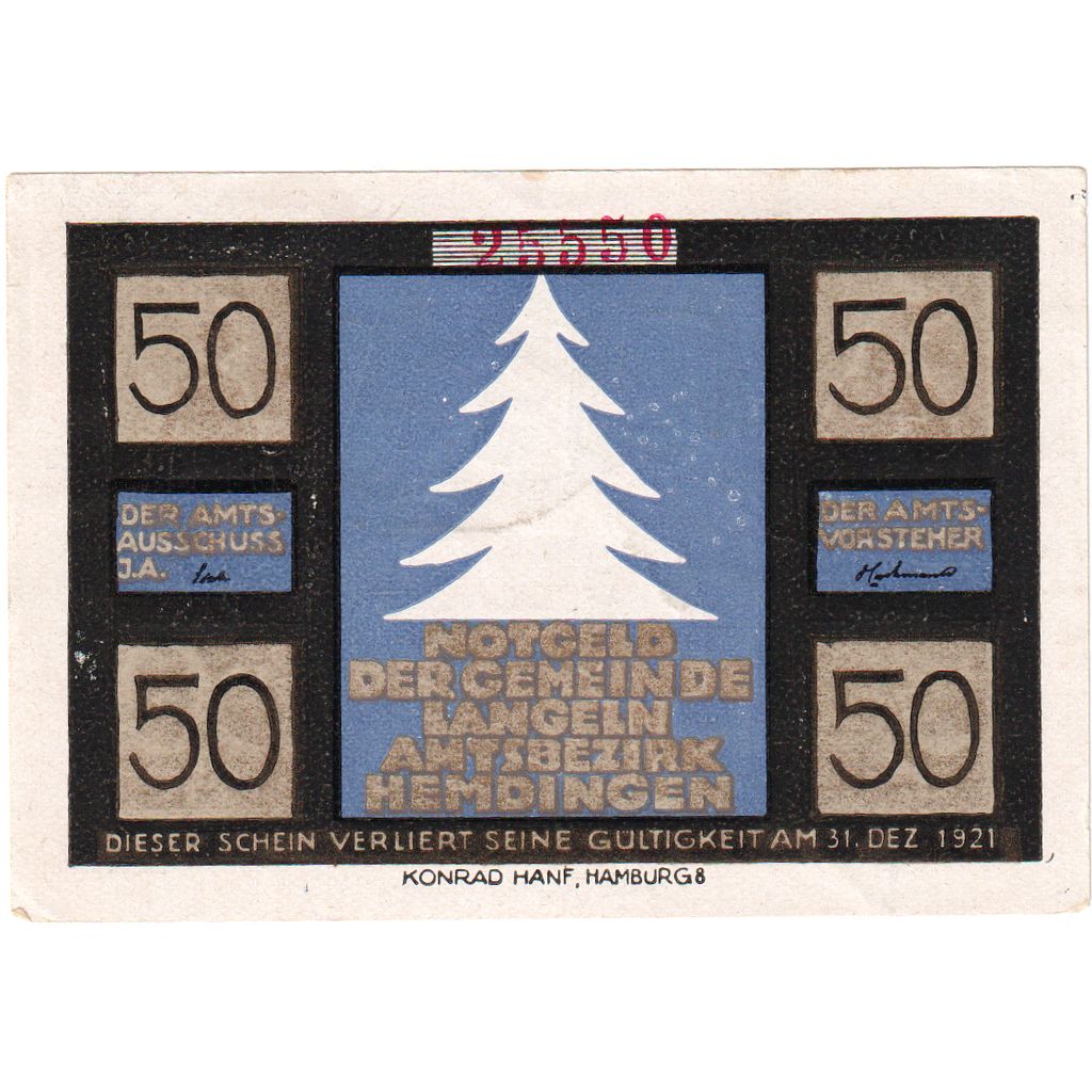 Deutschland, Langeln, 50 Pfennig, 1921-12-31, 28918, UNZ