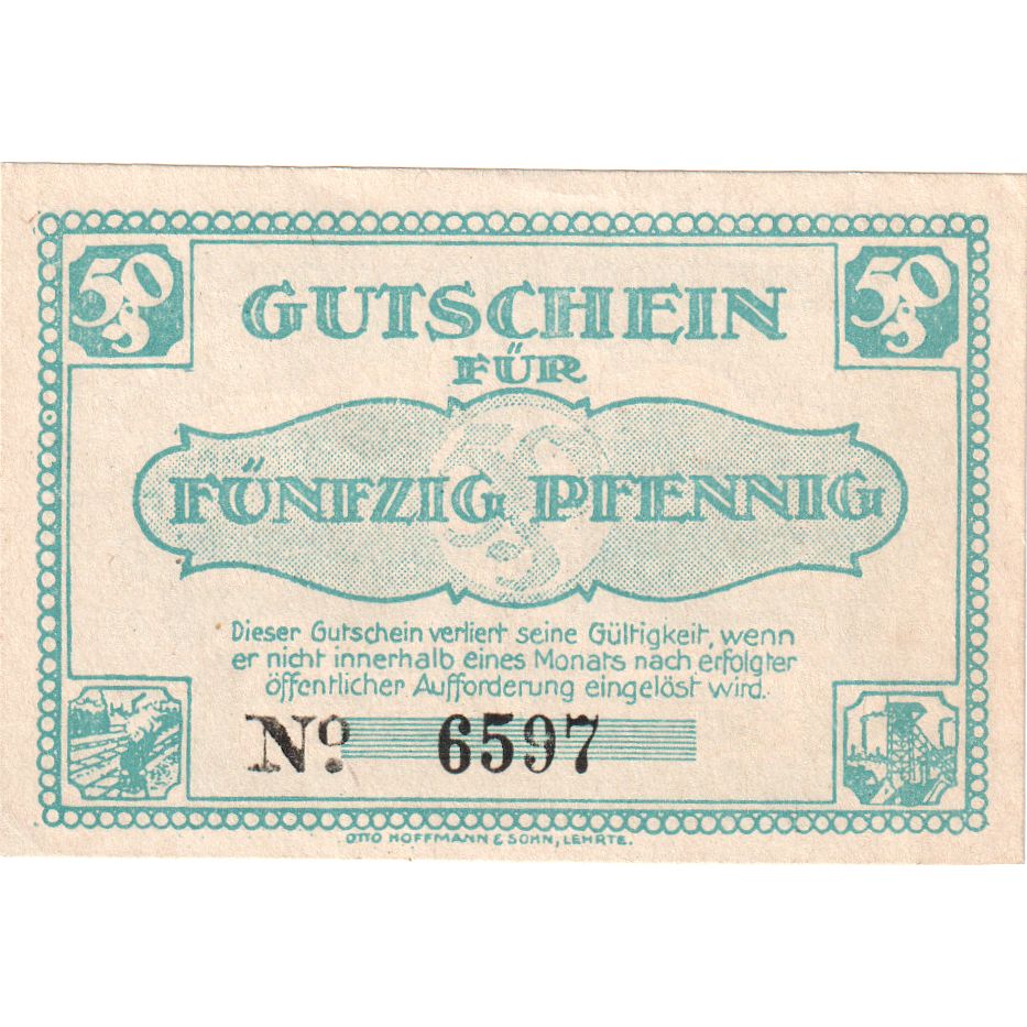 Deutschland, Lehrte, 50 Pfennig, 1921-01-01, UNZ-