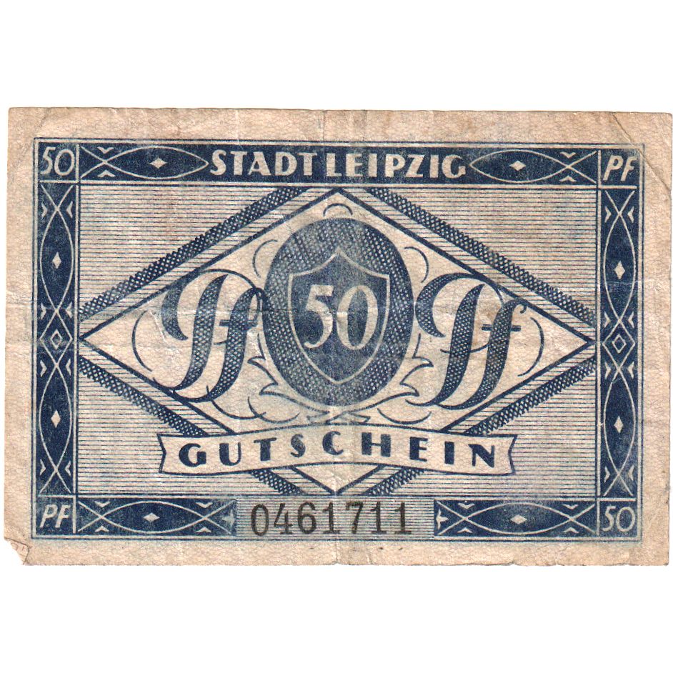 Germania, Leipzig Stadt, 50 Pfennig, 1920-12-31, SPL-