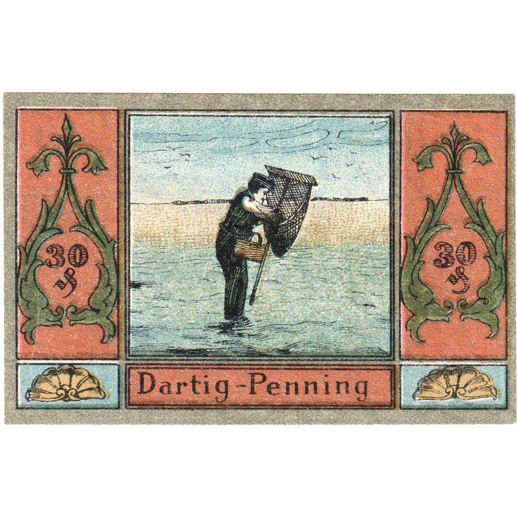 Deutschland, Langeness-Nordmarsch Hallig, 30 Pfennig, 1921-09-01, VZ