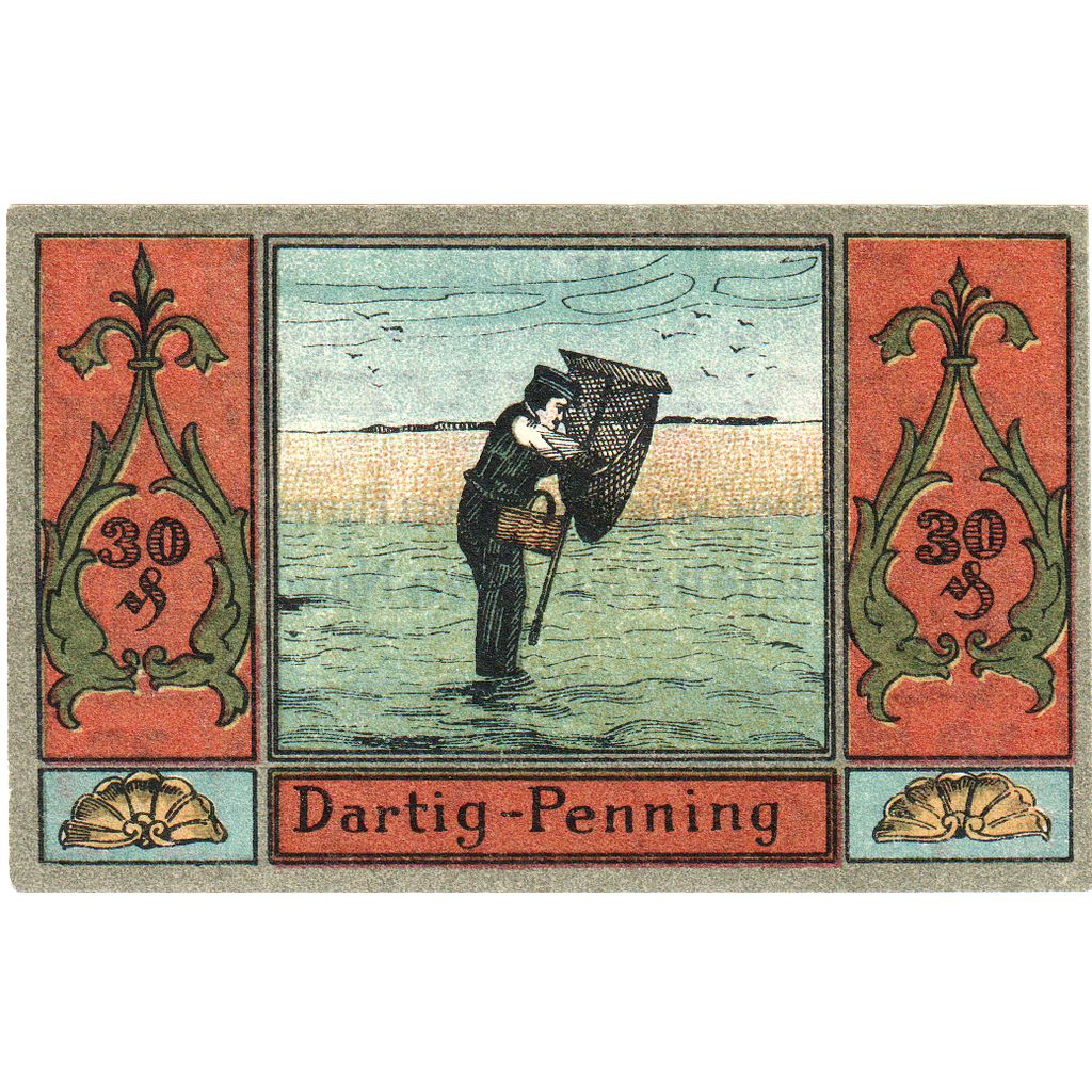 Deutschland, Langeness-Nordmarsch Hallig, 30 Pfennig, 1921-09-01, VZ