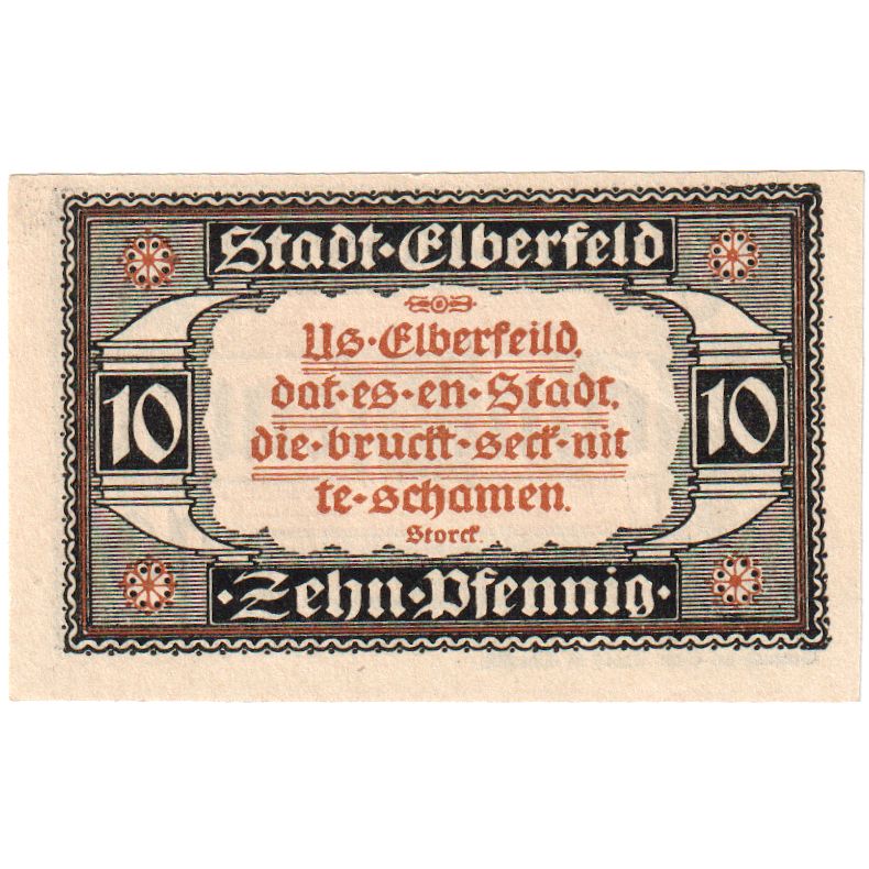 Deutschland, Elberfeld Stadt, 10 Pfennig, 1920-03-10, VZ+