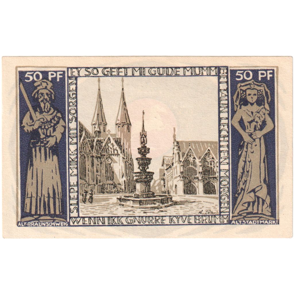 Deutschland, Braunschweig, 50 Pfennig, 1923-05-01, UNZ-