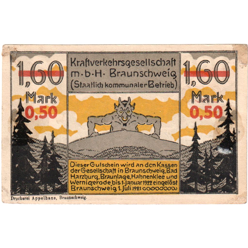 Deutschland, Braunschweig, 50 Pfennig, 1921-07-01, UNZ-