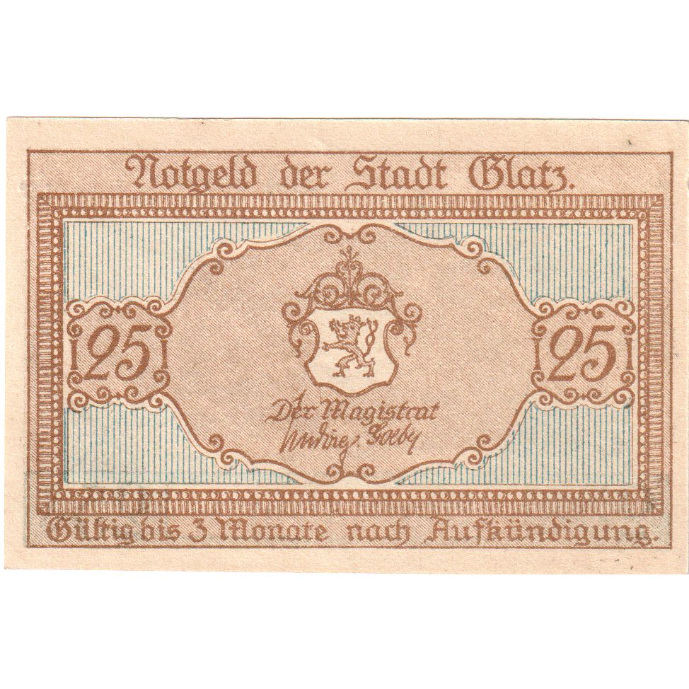 Deutschland, Glatz, 25 Pfennig, 1921-10-01, 032763, UNZ-