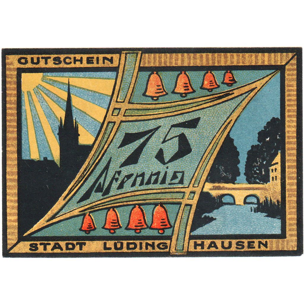 Germania, Lüdinghausen Stadt, 75 Pfennig, 1921-10-01, SPL-