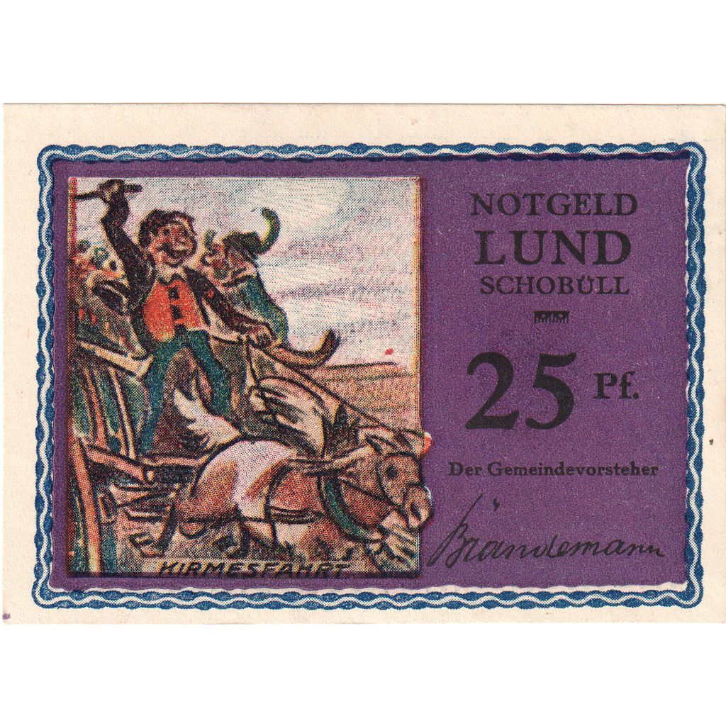 Deutschland, lund-Schobüll, 25 Pfennig, VZ+