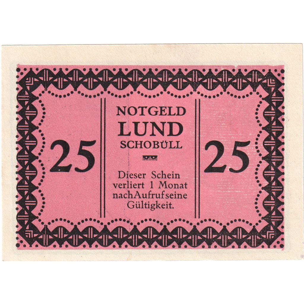 Deutschland, lund-Schobüll, 25 Pfennig, VZ+