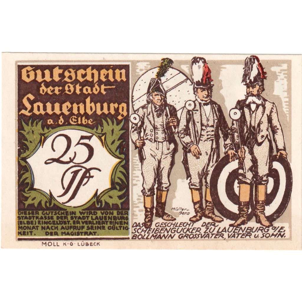 Niemcy, Lauenburg a.d. Elbe Stadt, 25 Pfennig, UNC(60-62)