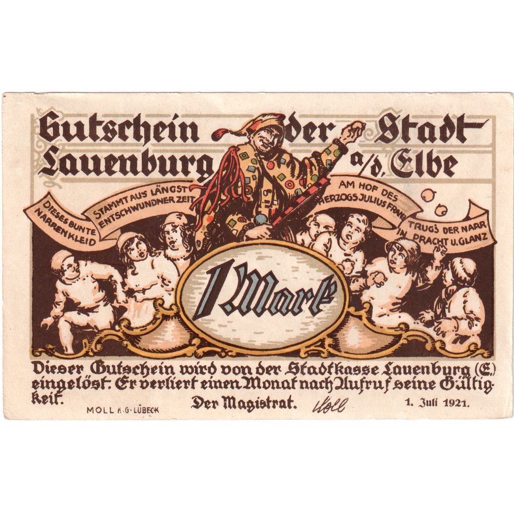 Deutschland, Lauenburg a.d. Elbe Stadt, 1 Mark, UNZ