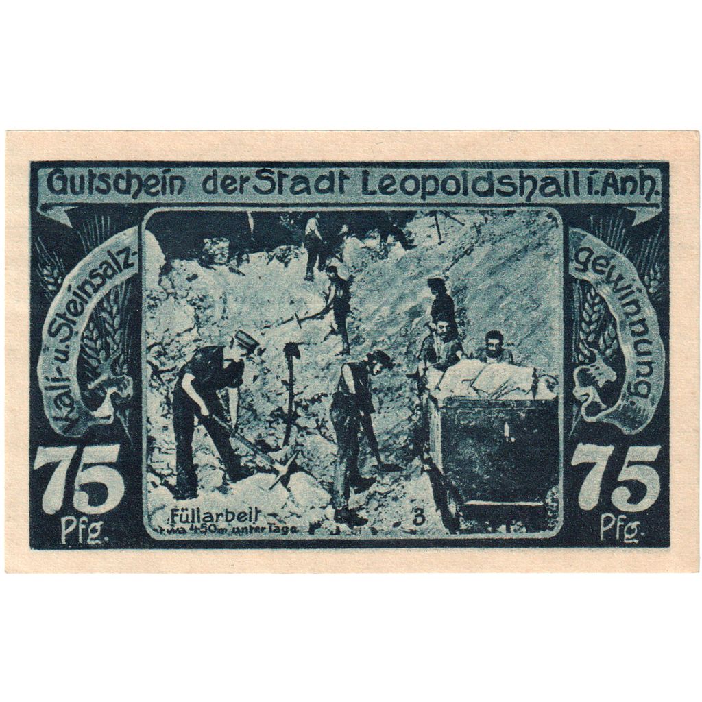 Deutschland, Leopoldshall, 75 Pfennig, 1921-05-02, UNZ