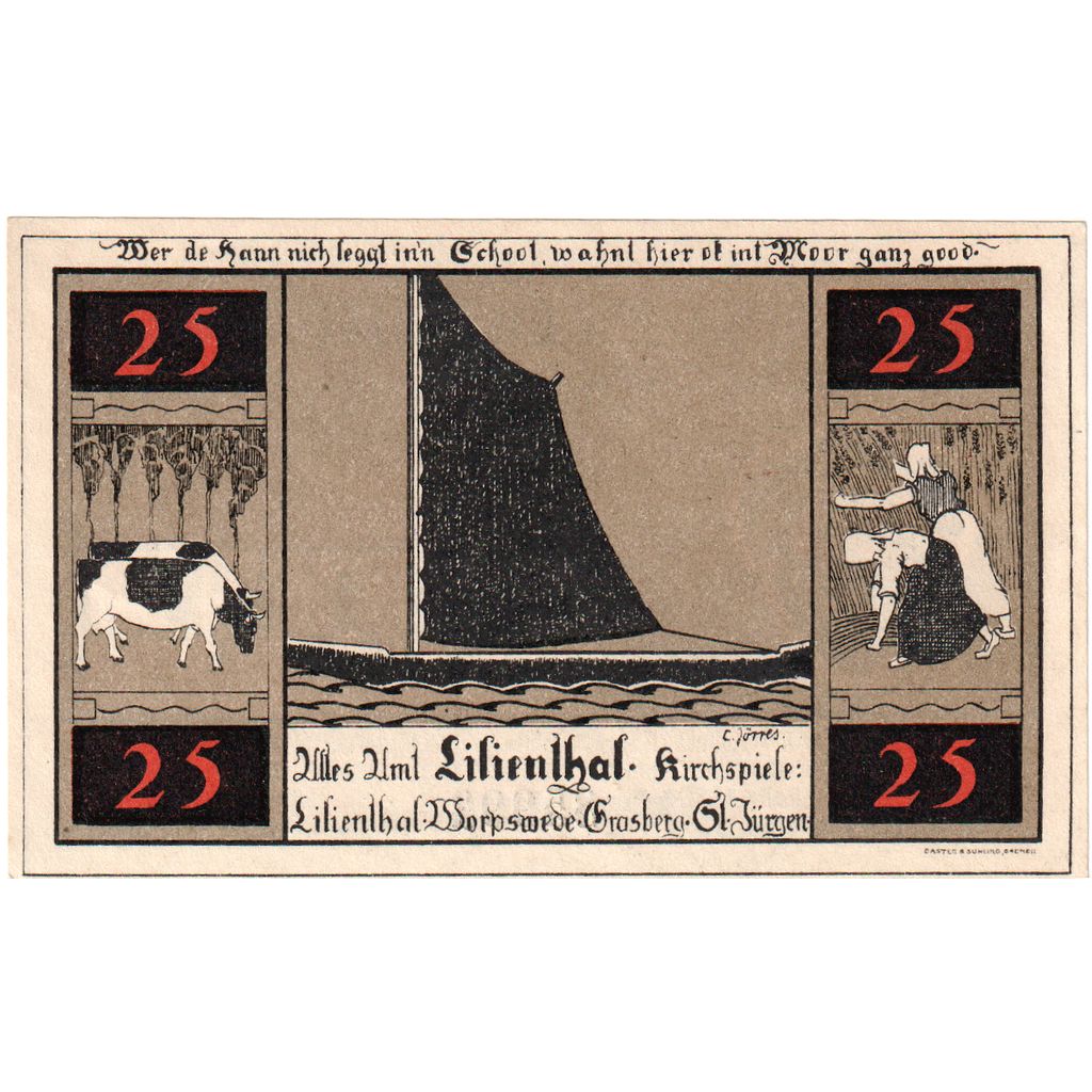 Deutschland, Lilienthal, 25 Pfennig, UNZ-