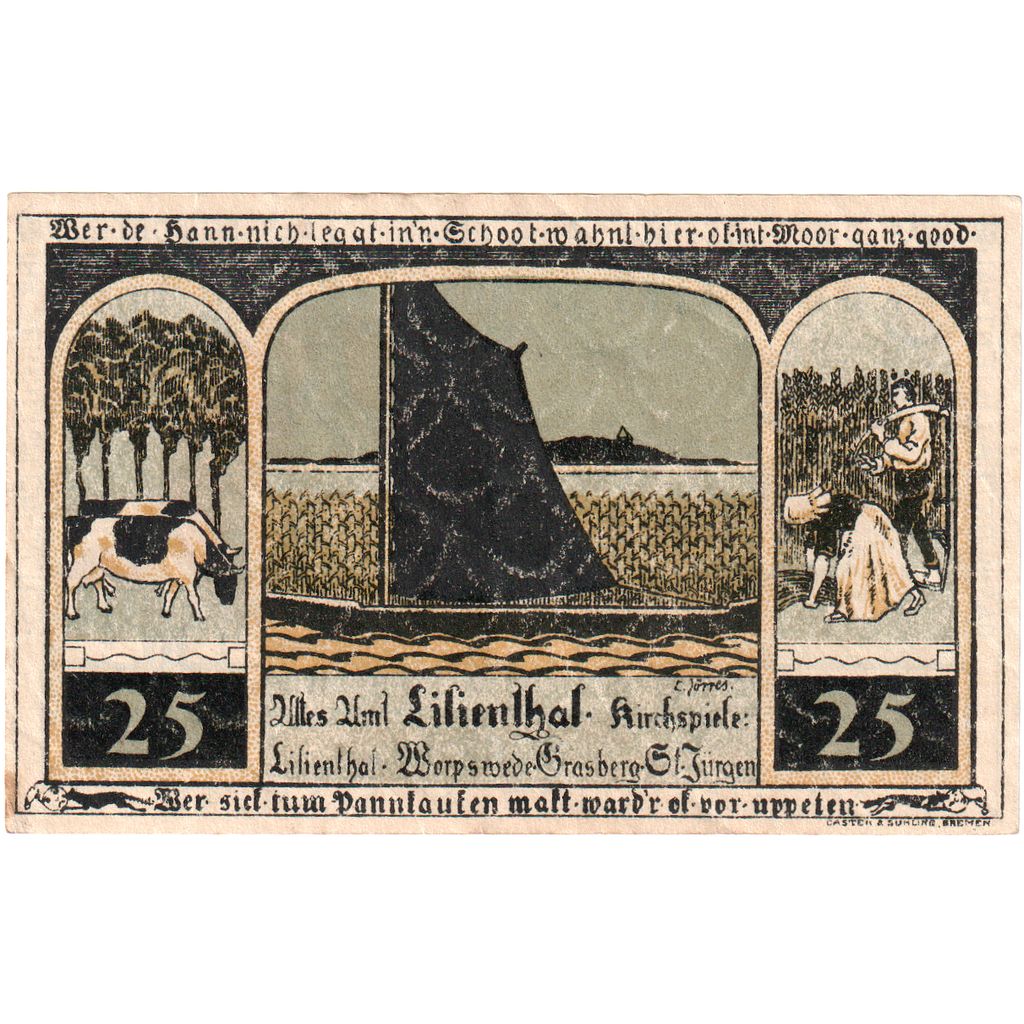 Deutschland, Lilienthal, 25 Pfennig, UNZ-