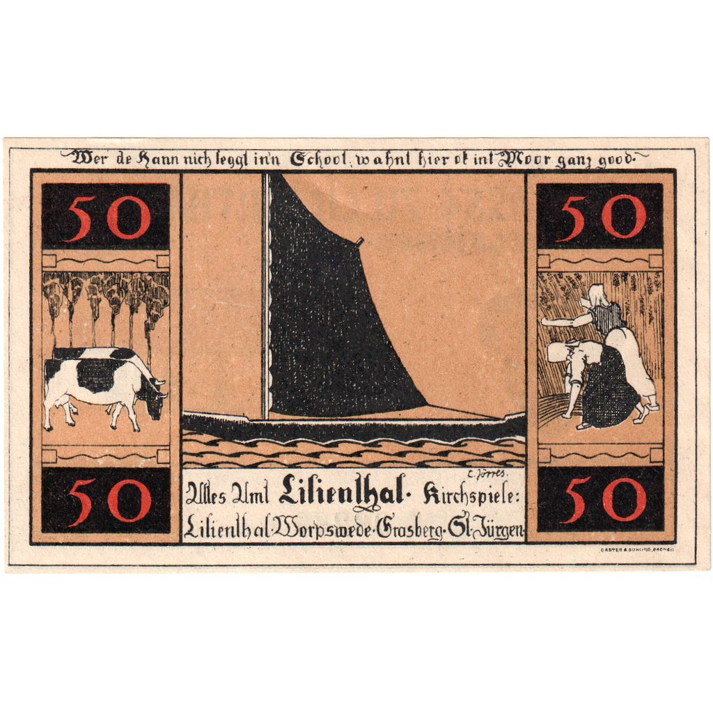 Deutschland, Lilienthal, 50 Pfennig, 1921-03-15, UNZ-