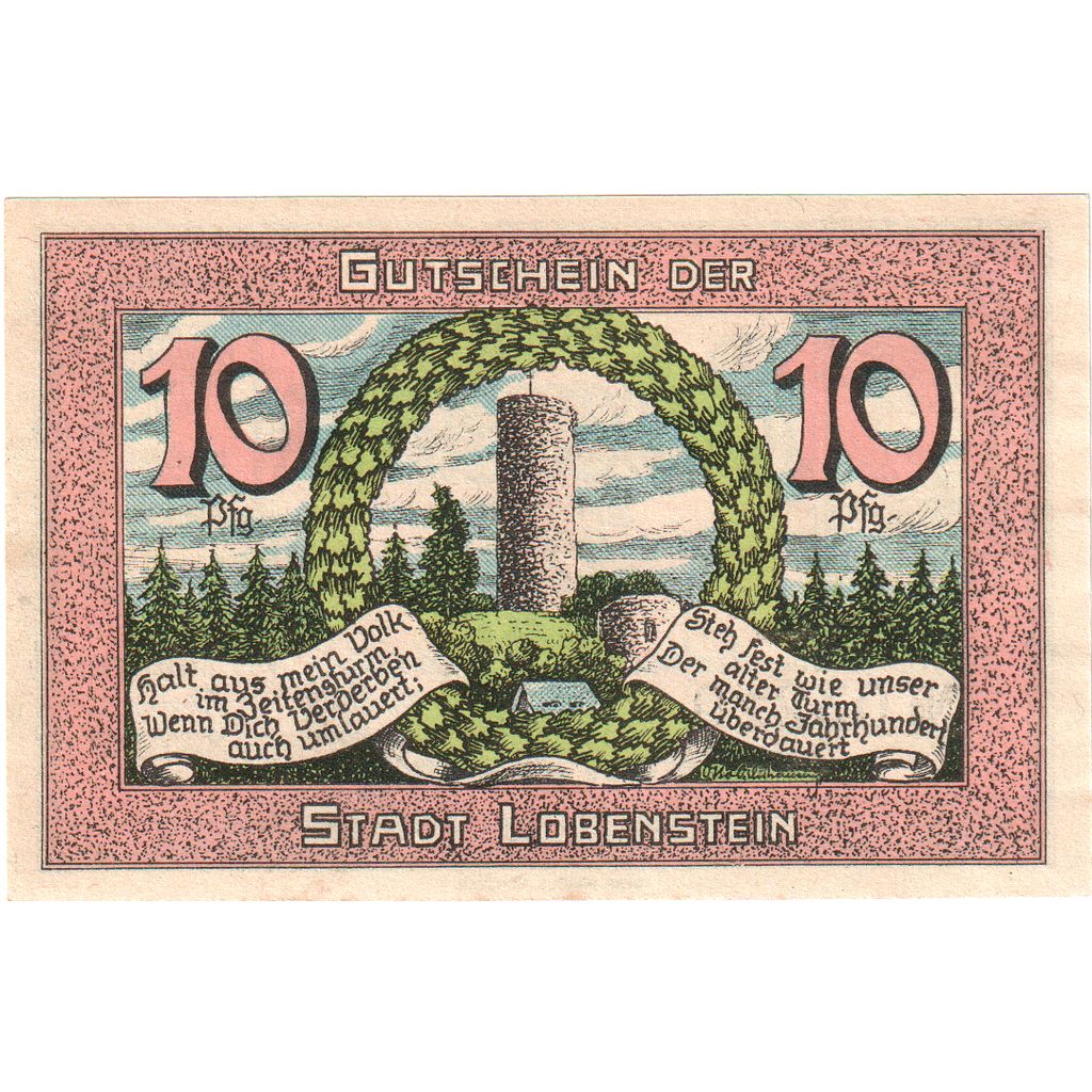 Germania, Lobenstein, 10 Pfennig, 1921-03-15, SPL