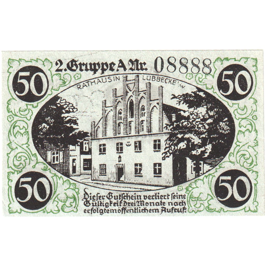 Deutschland, Lübbecke, 50 Pfennig, 1920-12-08, VZ+