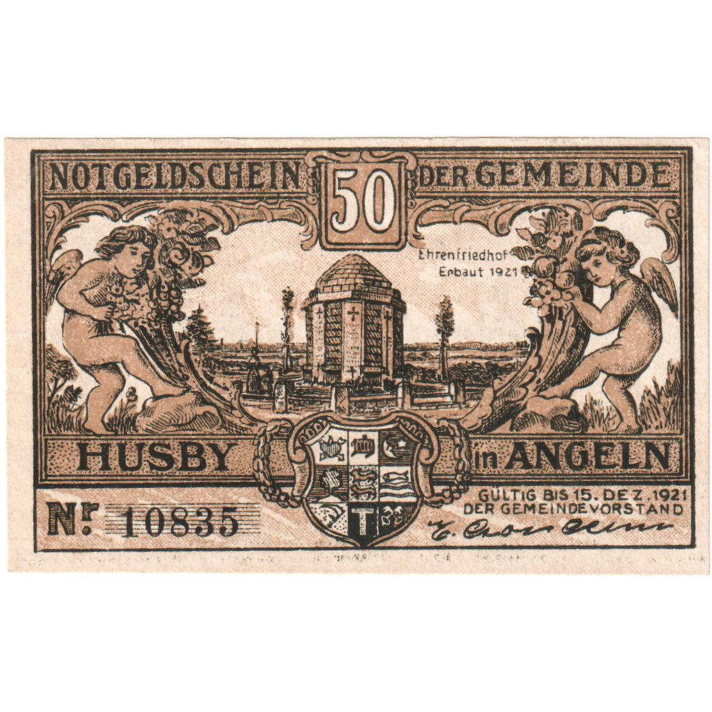 Germania, Husby, 50 Pfennig, 1921-12-15, FDS