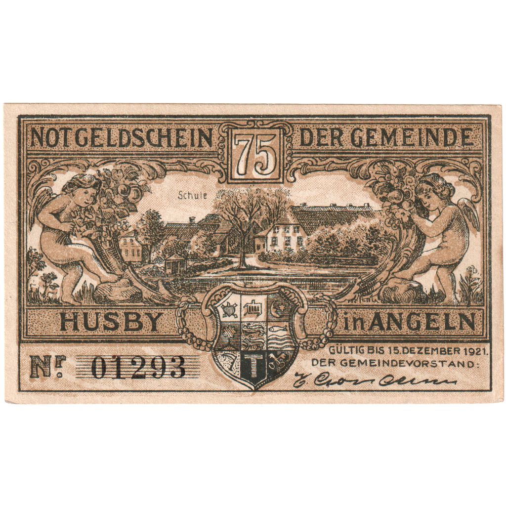 Niemcy, Husby, 75 Pfennig, 1921-12-15, UNC(63)