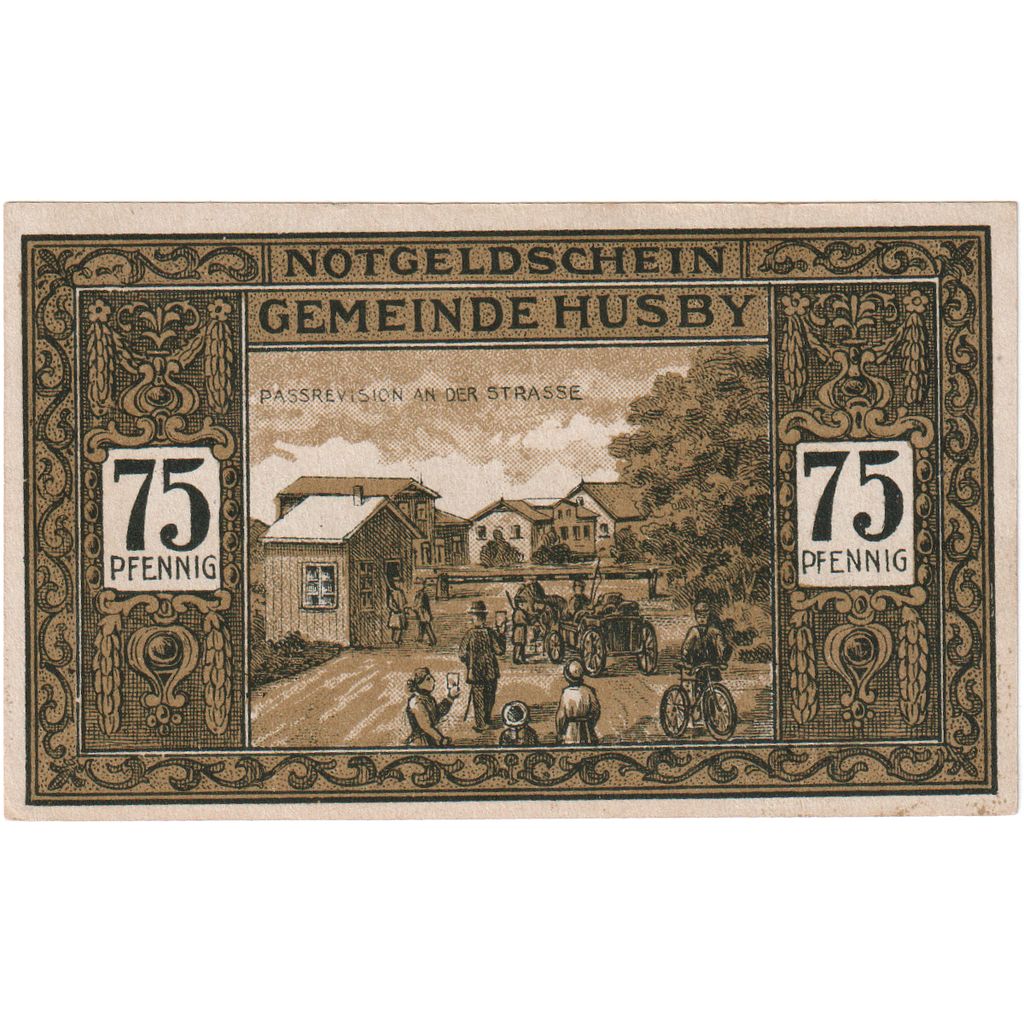 Germania, Husby, 75 Pfennig, 1921-12-15, SPL