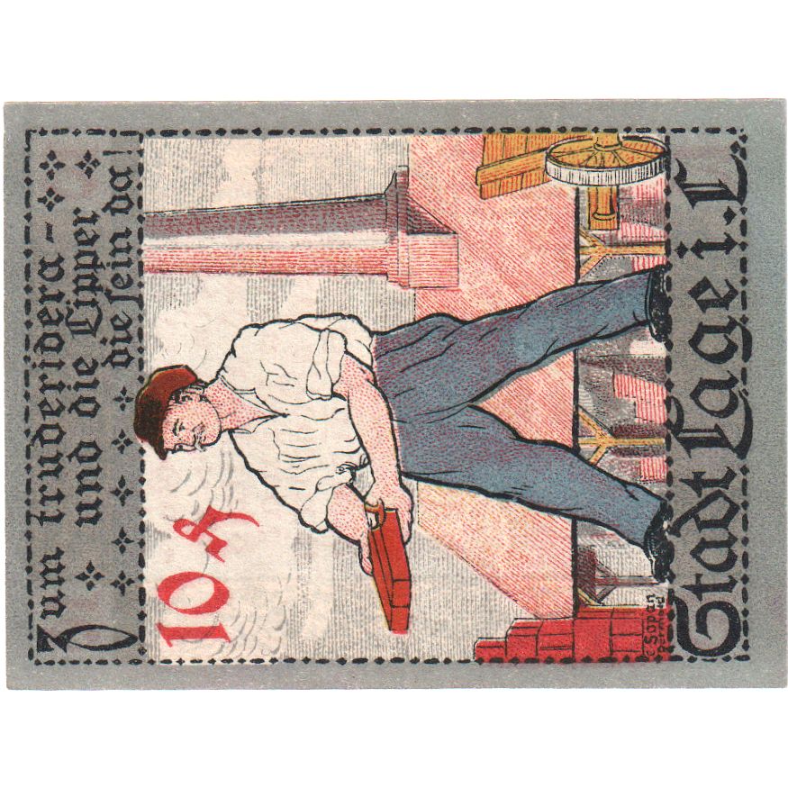 Deutschland, Lage Stadt, 10 Pfennig, UNZ-