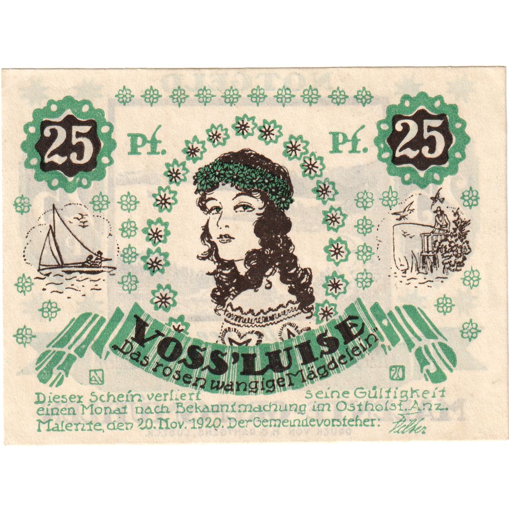 Deutschland, Malente-Gremsmühlen, 25 Pfennig, 1920-11-20, VZ+