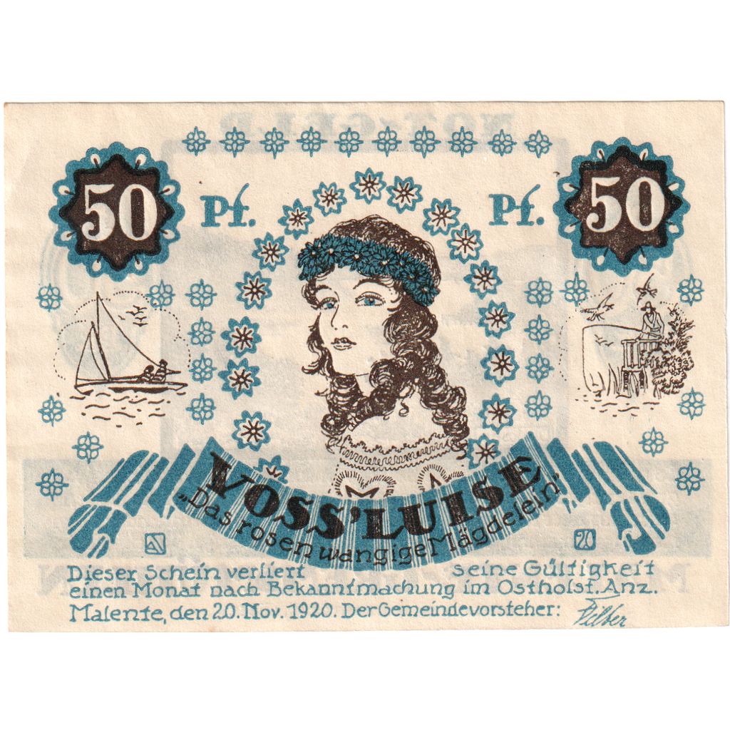 Deutschland, Malente-Gremsmühlen, 50 Pfennig, 1920-11-20, VZ+