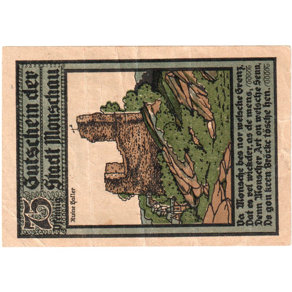 Niemcy, Monschau, 75 Pfennig, 1921-07-01, UNC(63)