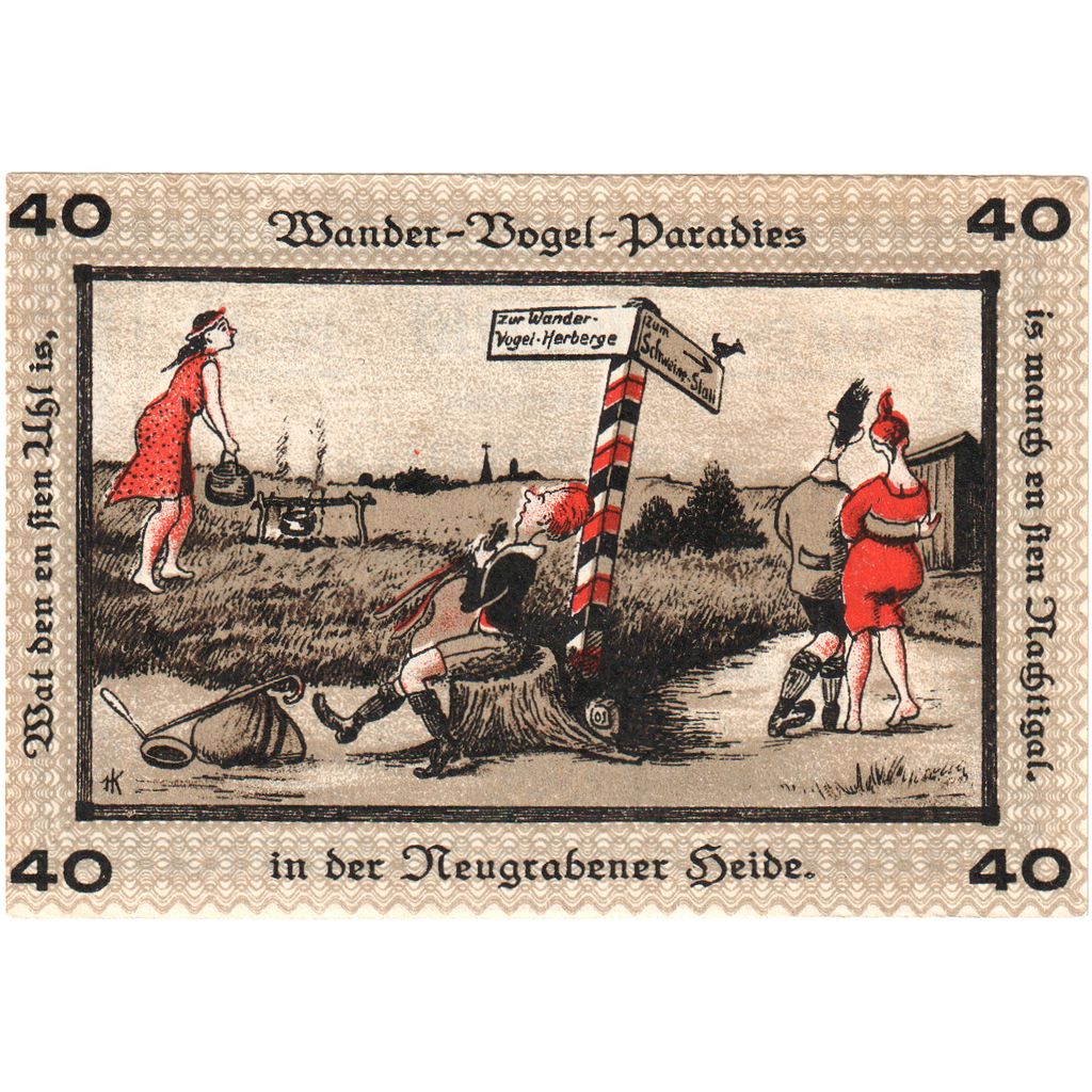 Niemcy, Neugraben-Hausbruch Gemeinde, 40 Pfennig, 1922-03-01, UNC(65-70)