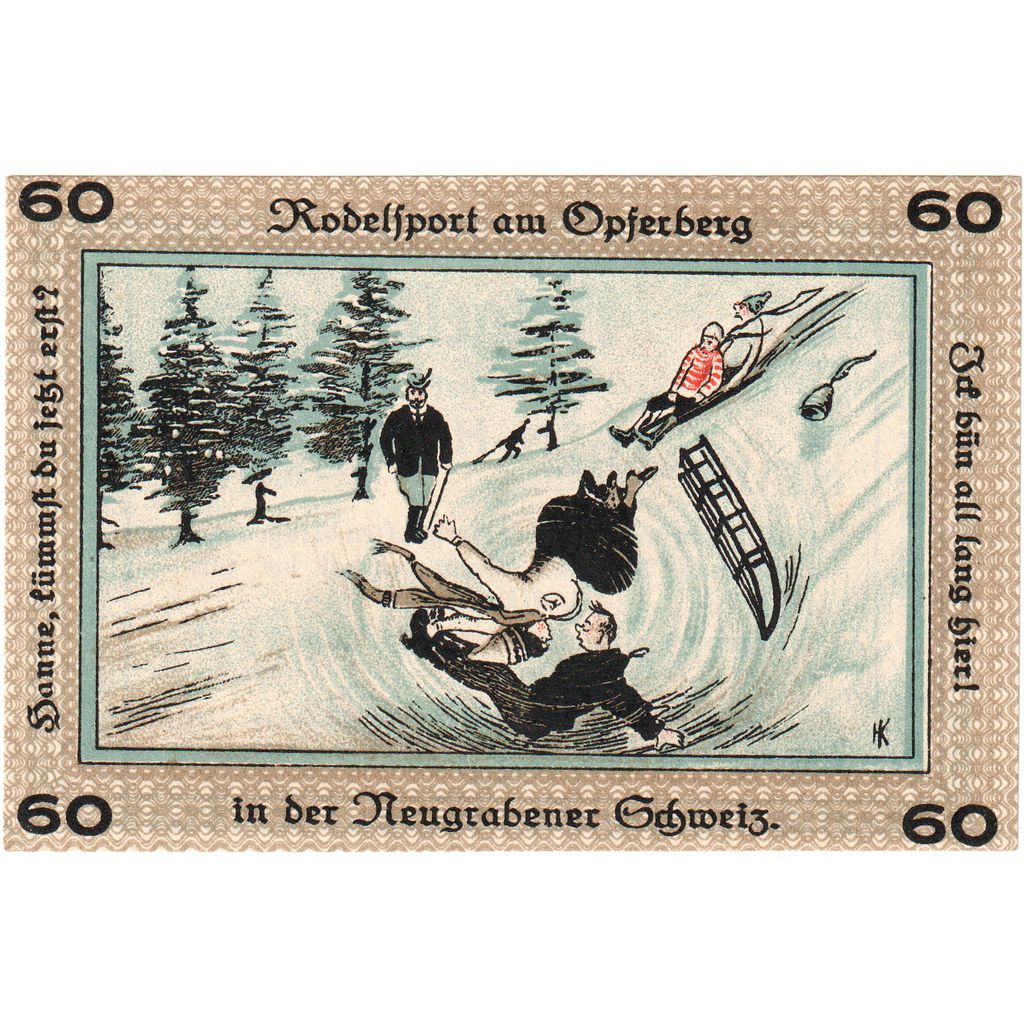 Niemcy, Neugraben-Hausbruch Gemeinde, 60 Pfennig, 1922-03-31, AU(55-58)