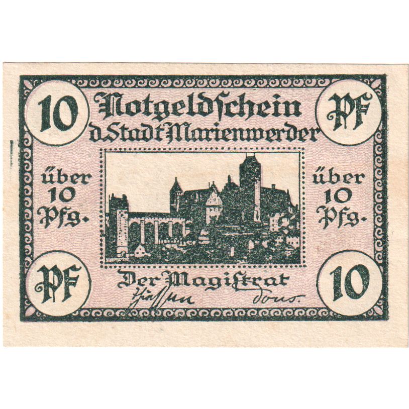 Deutschland, Marienwerder Stadt, 10 Pfennig, VZ+