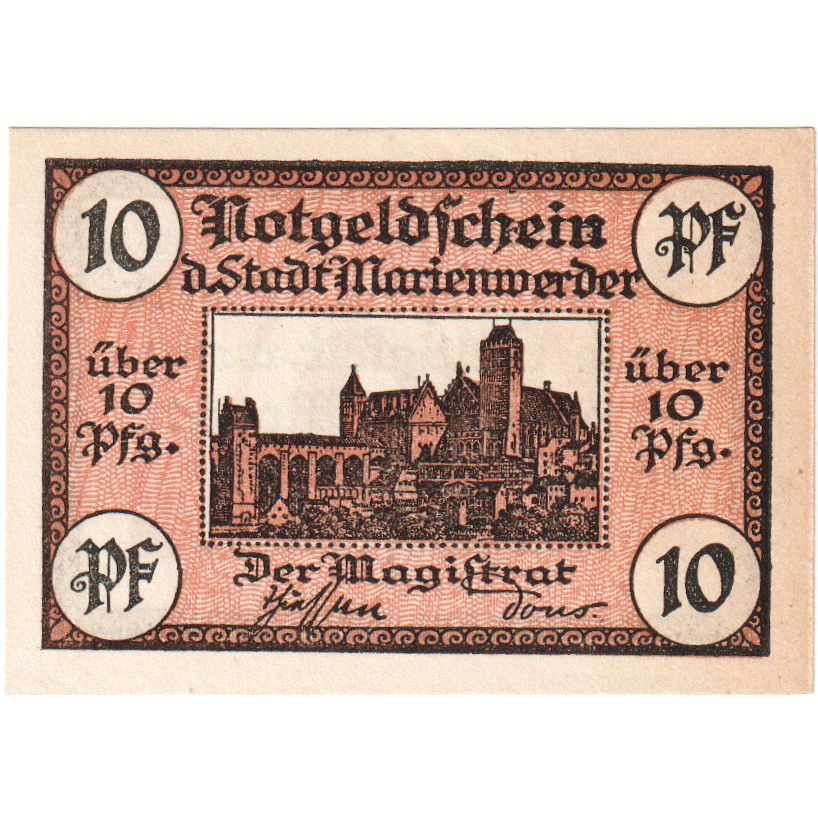Deutschland, Marienwerder Stadt, 10 Pfennig, VZ+