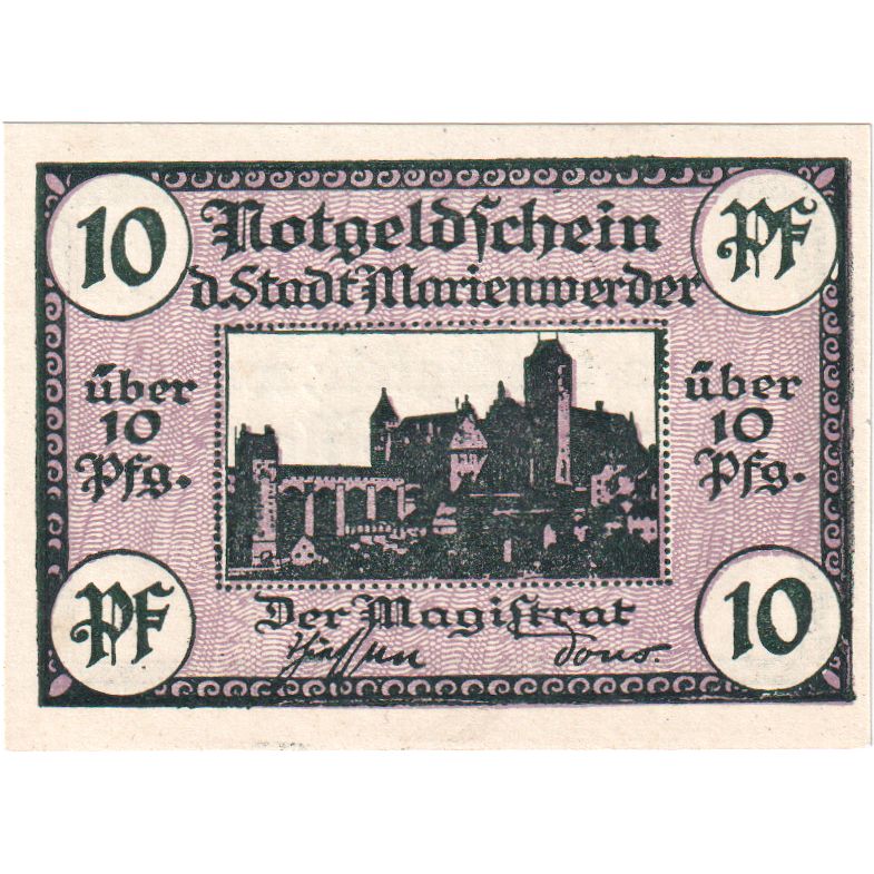 Deutschland, Marienwerder Stadt, 10 Pfennig, VZ+