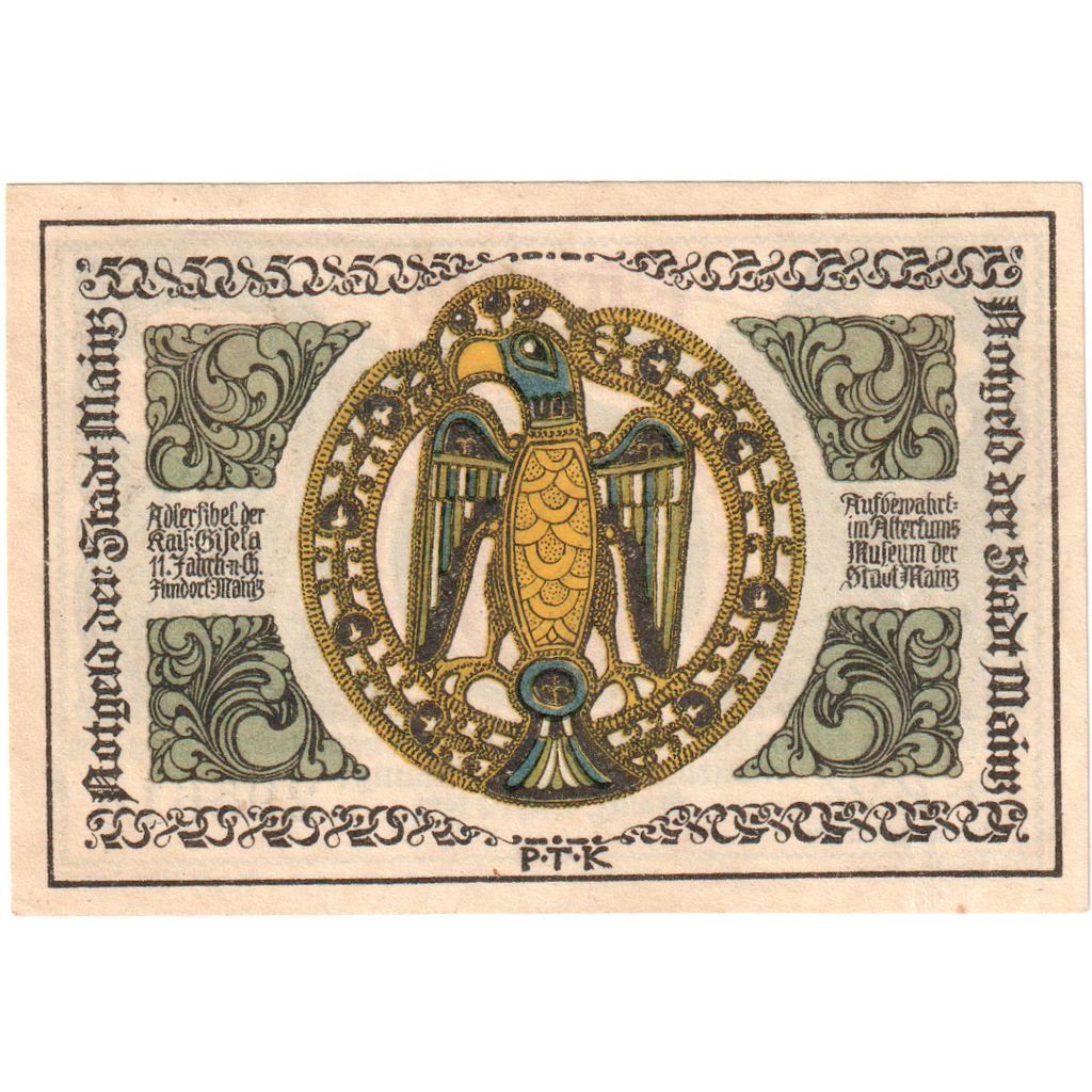 Deutschland, Mainz Stadt, 50 Pfennig, 1921-04-01, VZ+