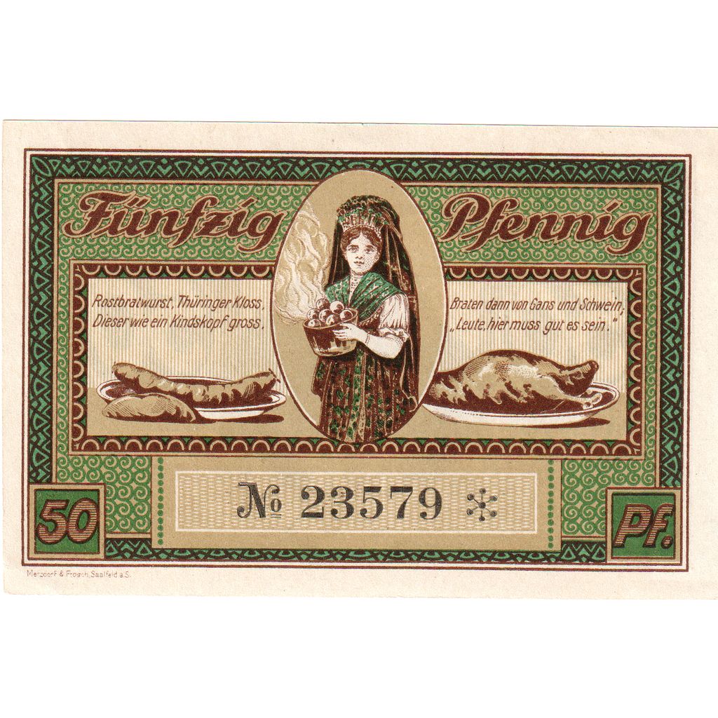 Deutschland, Leutenberg, 50 Pfennig, UNZ-