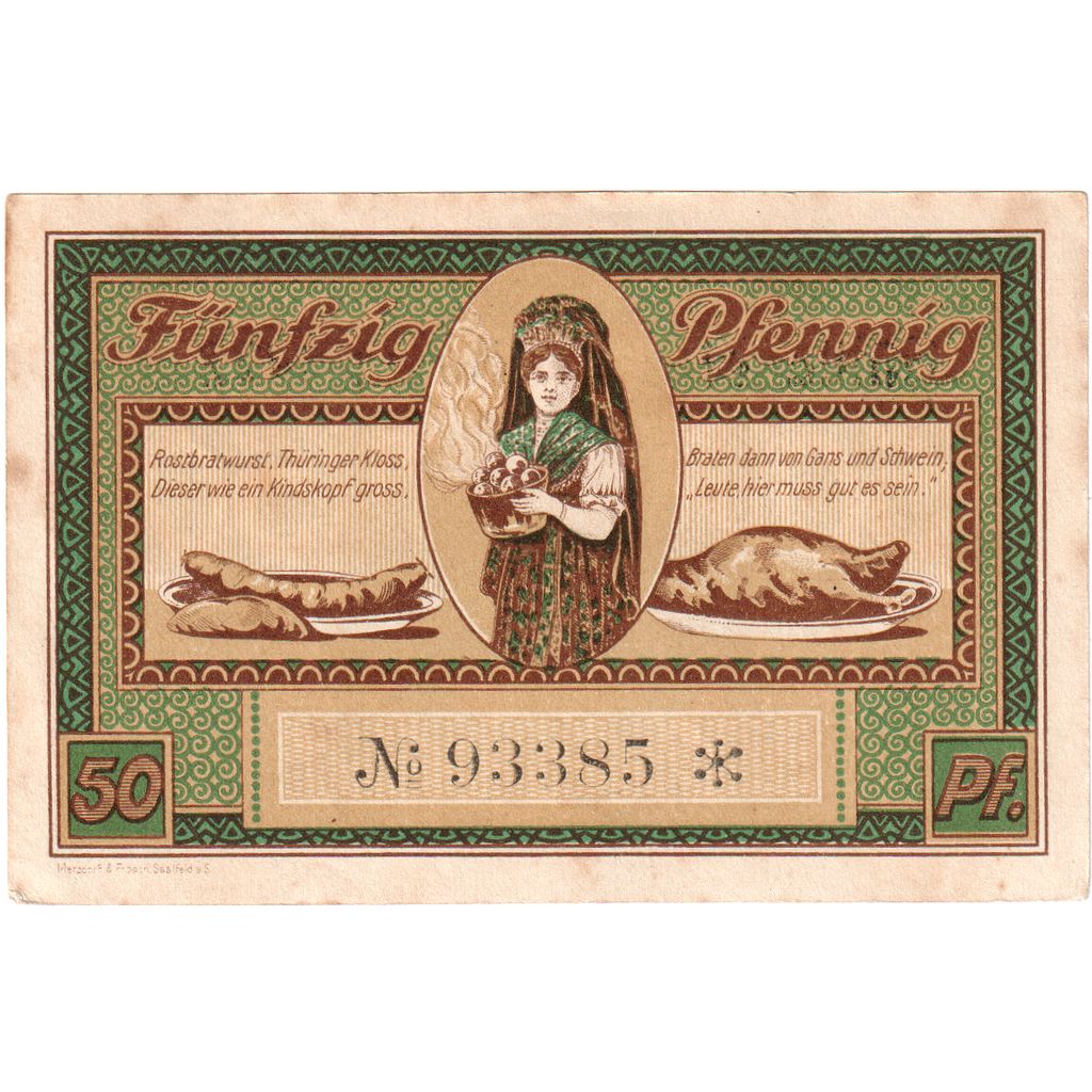 Deutschland, Leutenberg, 50 Pfennig, VZ+