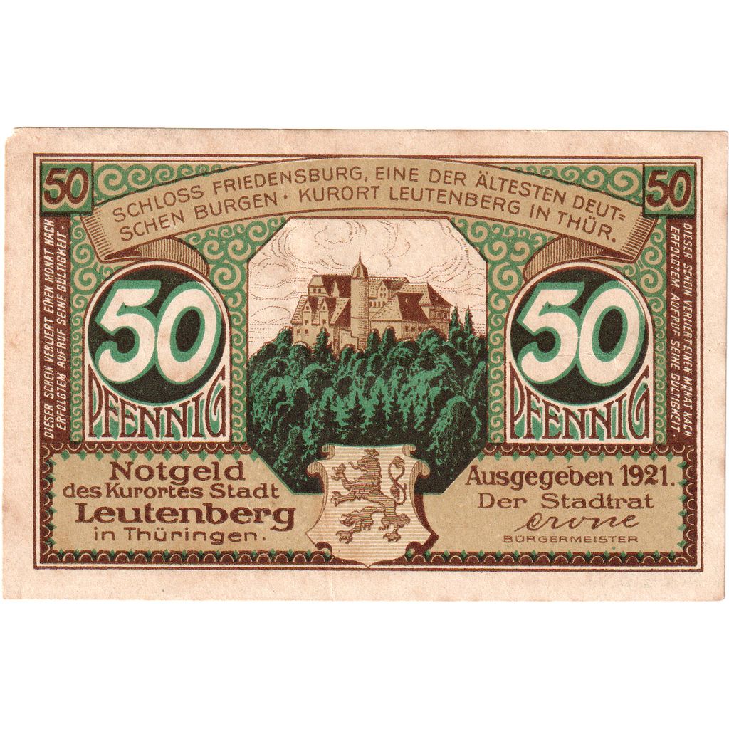 Deutschland, Leutenberg, 50 Pfennig, VZ+