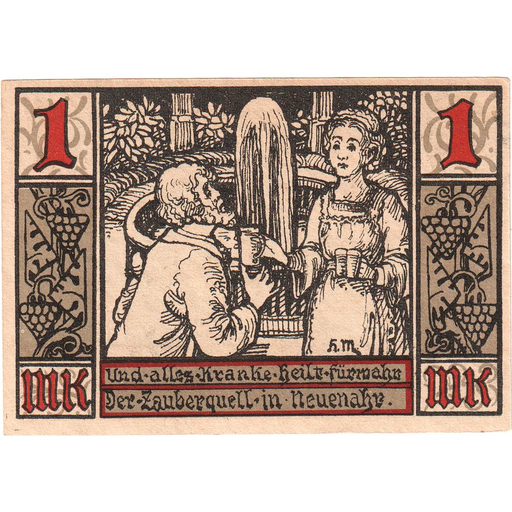 Germania, Neuenahr, Bad Kurdirektion, 1 Mark, 1922-12-31, SPL