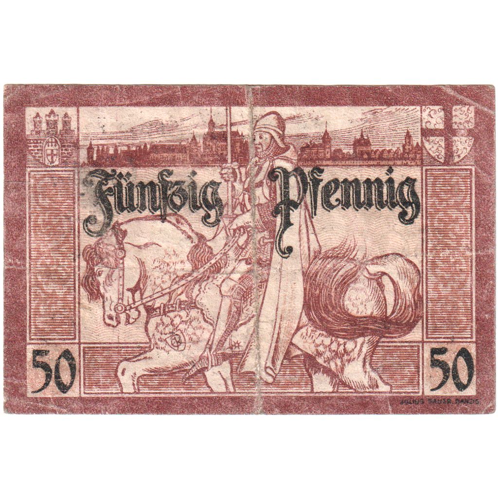 Alemania, Marienburg Stadt, 50 Pfennig, 1920-07-11, EBC+