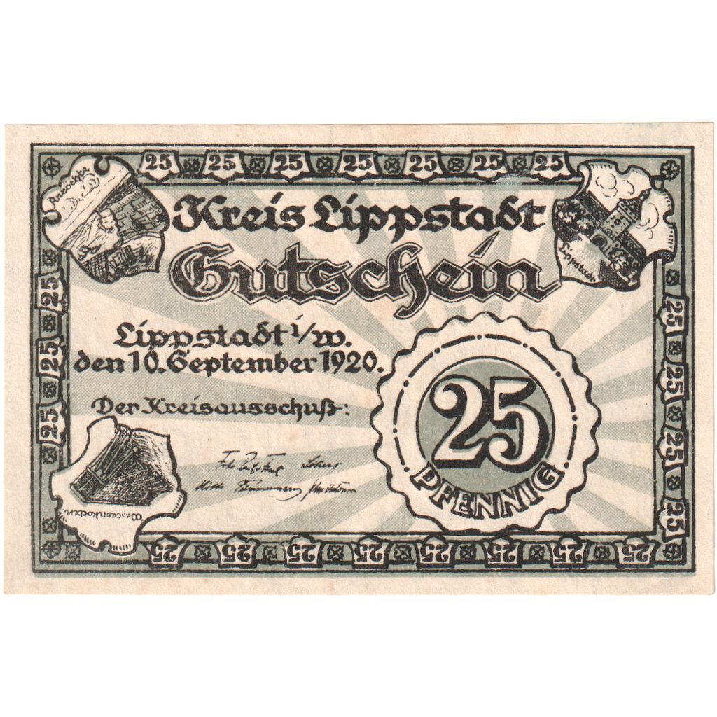 Germania, Lippstadt Kreis, 25 Pfennig, 1920-09-10, SPL