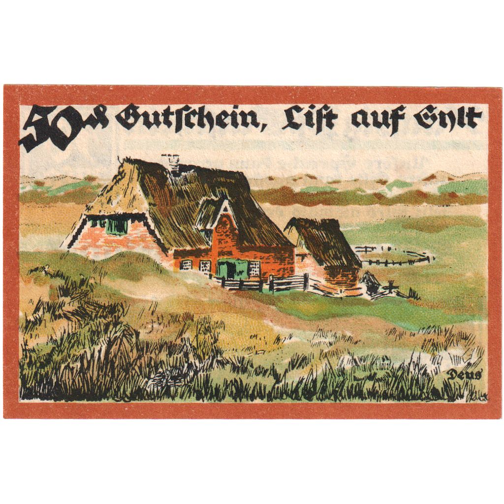 Germania, List/Sylt, 50 Pfennig, 1921-07-21, SPL