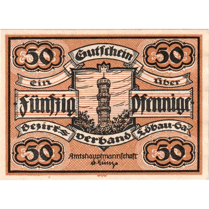 Deutschland, Löbau Stadt, 50 Pfennig, 1921-06-30, VZ+