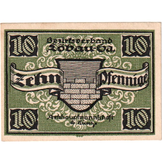 Germania, Löbau Stadt, 10 Pfennig, 1921-06-30, SPL