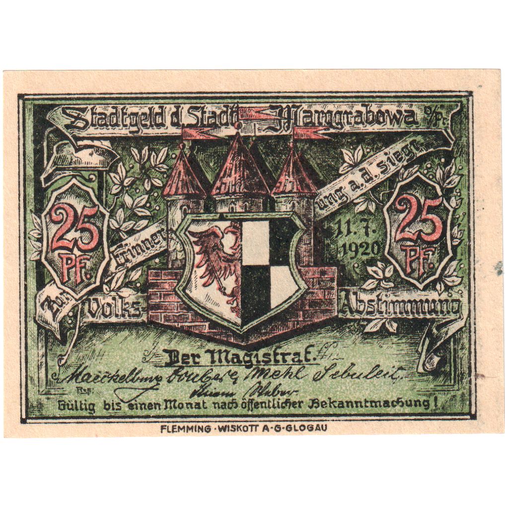 Germany, Marggrabowa Stadt, 25 Pfennig, UNC(60-62)