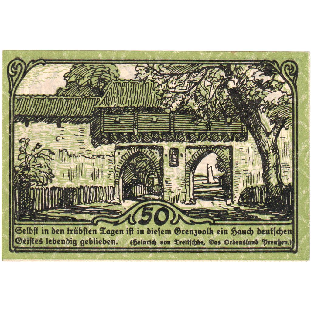 Germania, Marienburg Stadt, 50 Pfennig, SPL