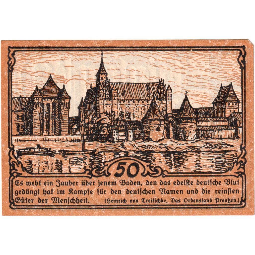 Deutschland, Marienburg Stadt, 50 Pfennig, VZ+