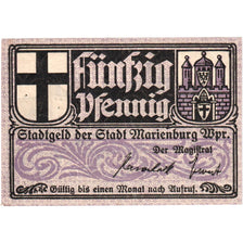 Germany, Marienburg Stadt, 50 Pfennig, UNC(60-62)