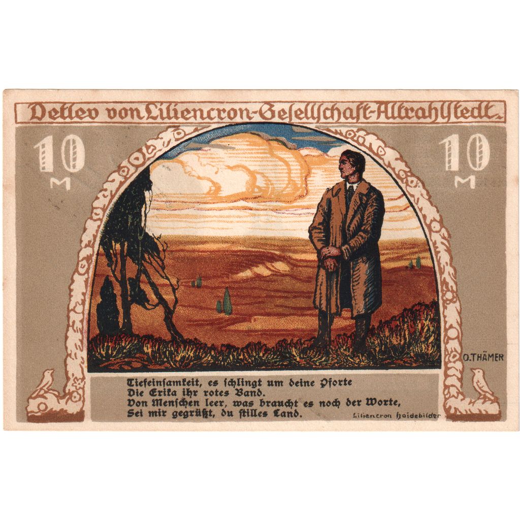 Niemcy, Altrahlstedt, 10 Mark, 1922-10-15, UNC(63)