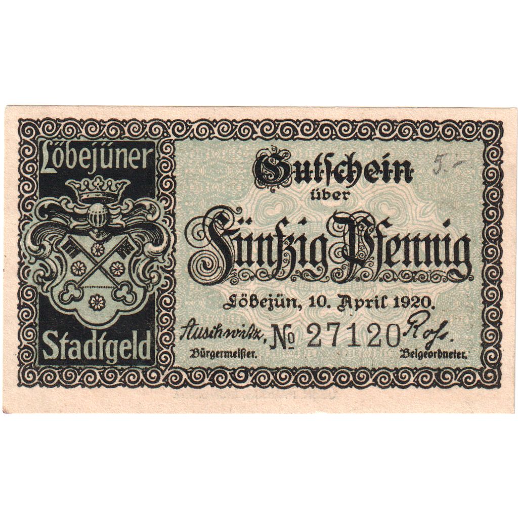Deutschland, Lobejün, 50 Pfennig, 1921-02-25, VZ+