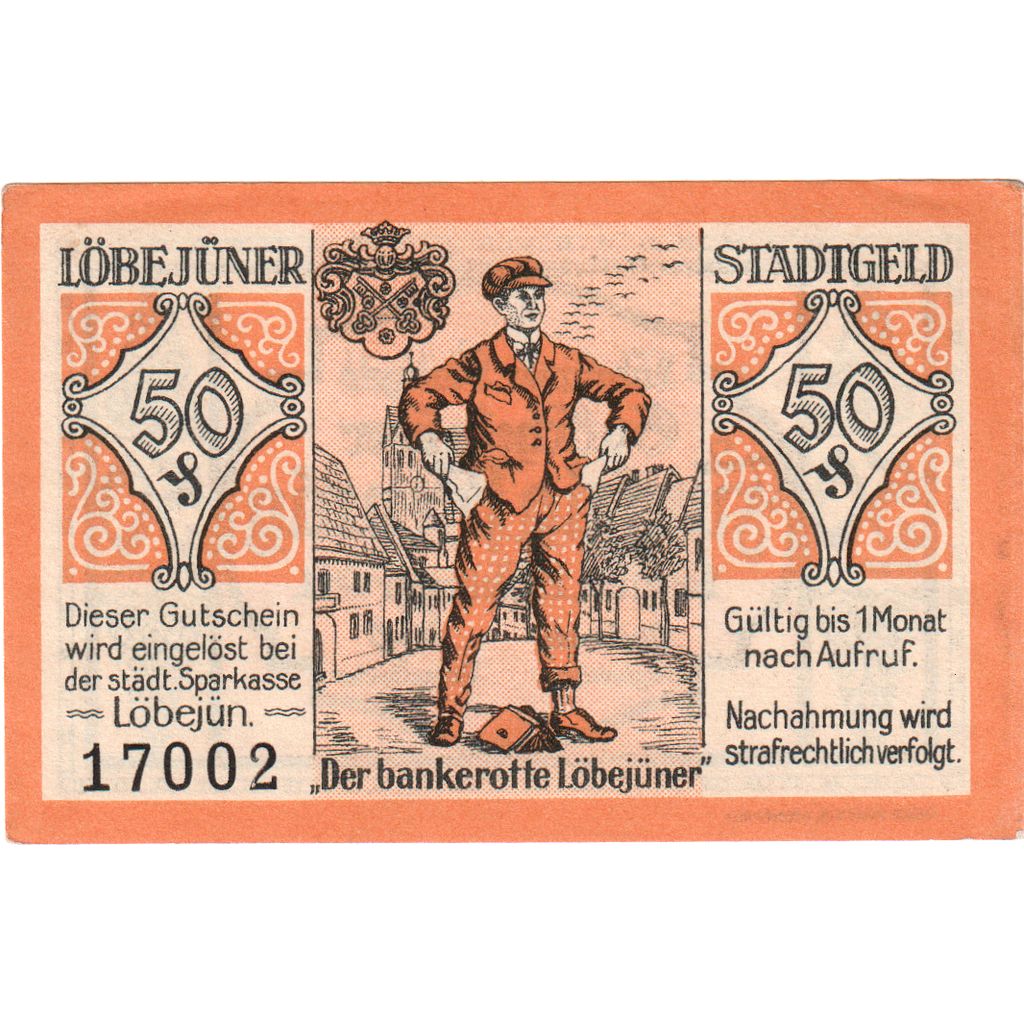 Alemanha, Lobejün, 50 Pfennig, 1921-02-25, UNC(60-62)