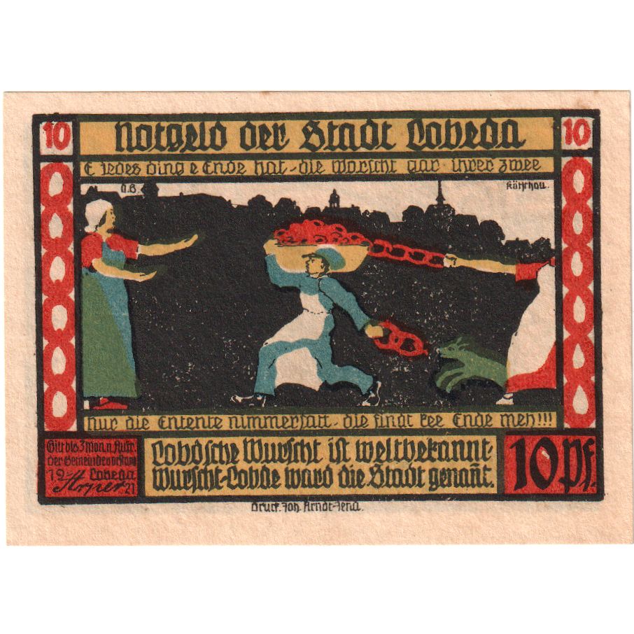 Deutschland, Lobeda Stadt, 10 Pfennig, UNZ-